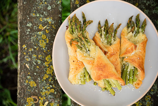 Citrus Asparagus Puff Pastry Bundles