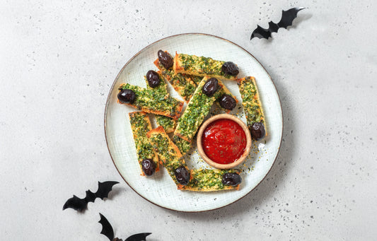Garlic Pesto Flatbread “Witch Fingers”
