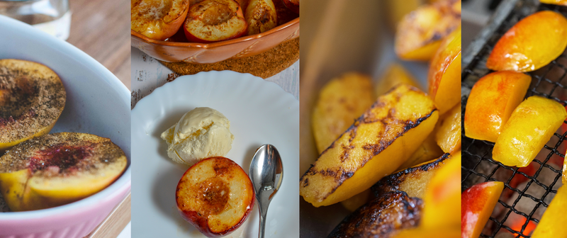 Coffee Rub Grilled Peaches