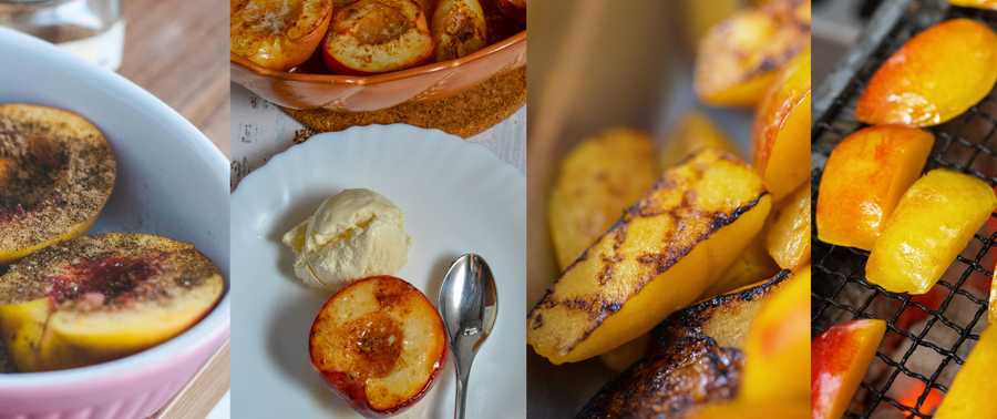 Coffee Rub Grilled Peaches